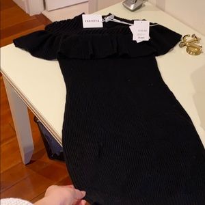 SELF PORTRAIT SWEATER DRESS - yoke frill